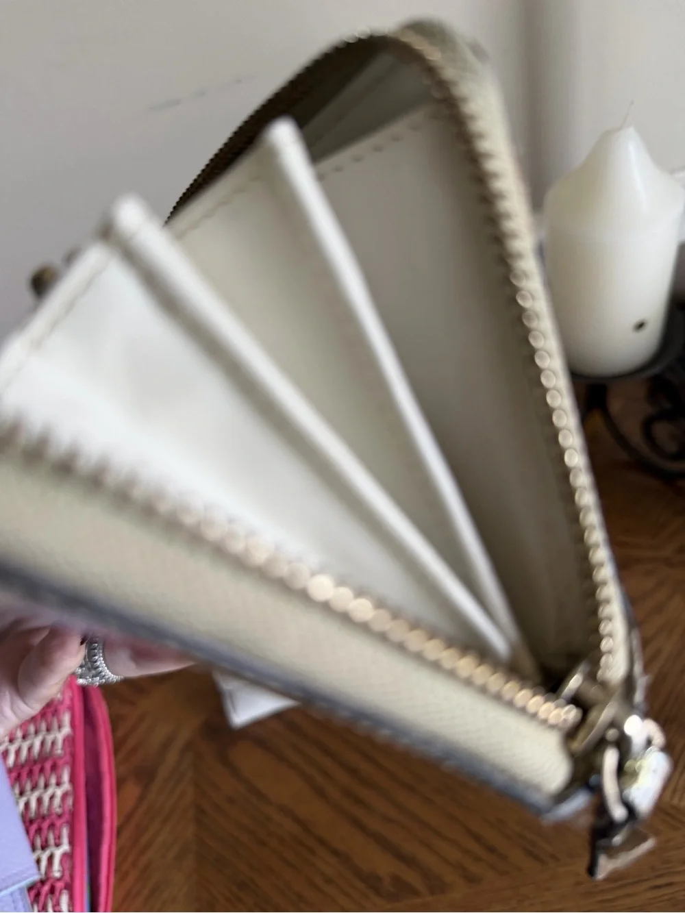 Kate Spade & Michael Kors Wallet set glitter storybook and  white leather fair